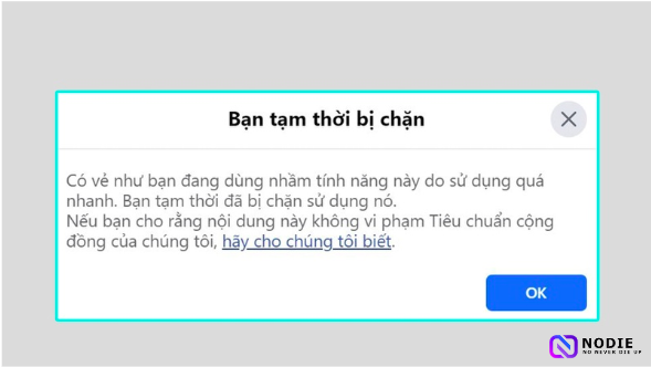 Tài khoản facebook bị hạn chế kết bạn