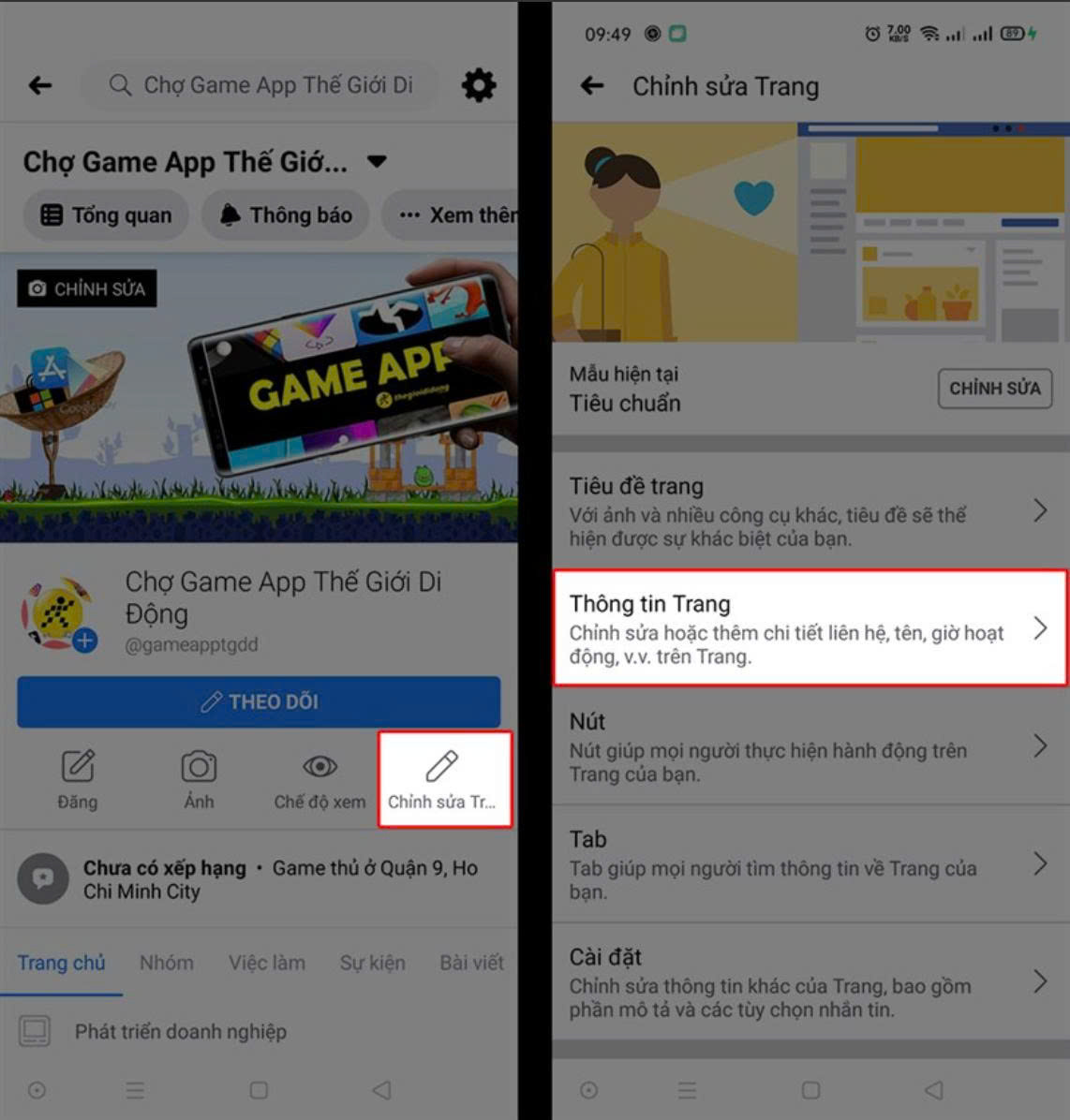 Cách đổi tên fanpage